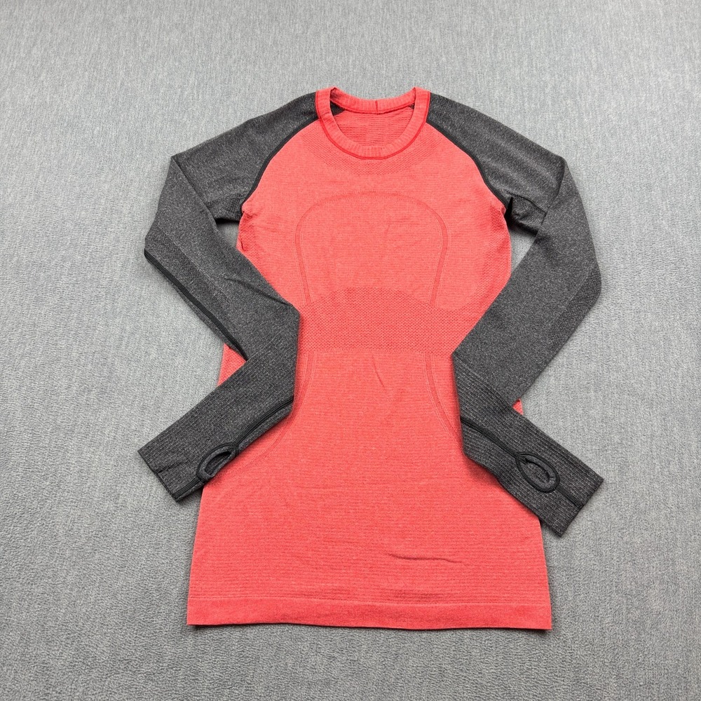 Lululemon Shirt Womens 4 Pink Swiftly Tech Long-Sleeve 2.0 Workout Gym Yoga